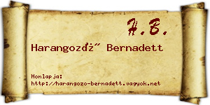 Harangozó Bernadett névjegykártya