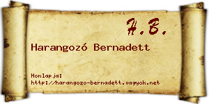 Harangozó Bernadett névjegykártya