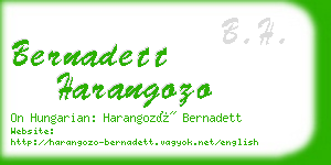 bernadett harangozo business card
